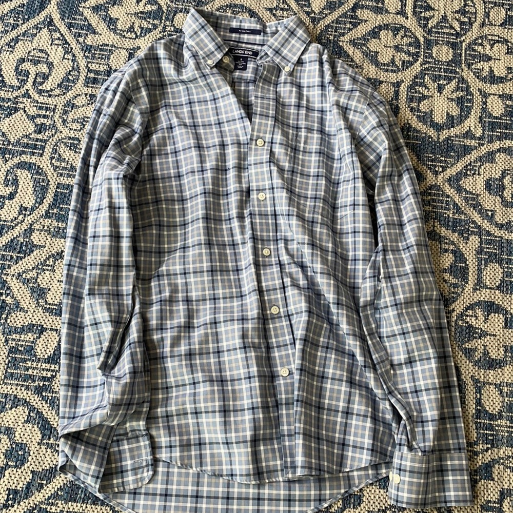 Lands end burton down collared dress shirt